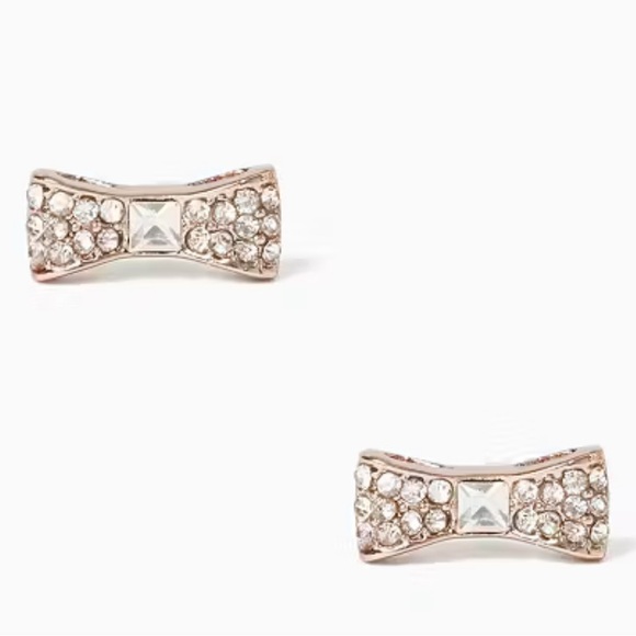 Kate Spade Rose Gold Bow Stud Earrings - Picture 2 of 4